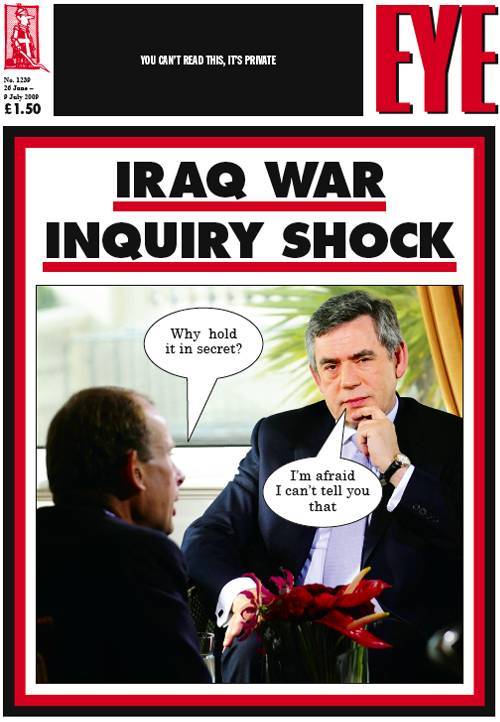 Private Eye cover Iraq inquiry secrecy